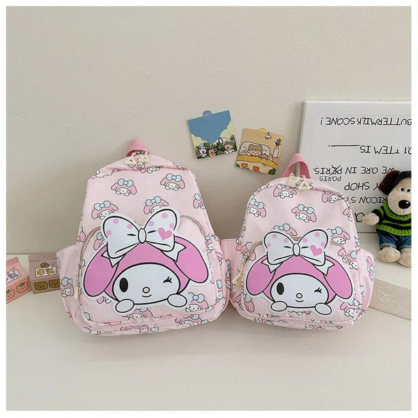 Planet Gates Sanrio Kids Schoolbag Backpack Hello Kitty Kuromi Cinnamoroll Printed Oxford Cloth Kindergarten Girl Backpack School Supplies
