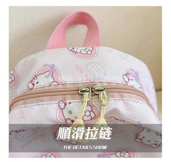 Planet Gates Sanrio Kids Schoolbag Backpack Hello Kitty Kuromi Cinnamoroll Printed Oxford Cloth Kindergarten Girl Backpack School Supplies