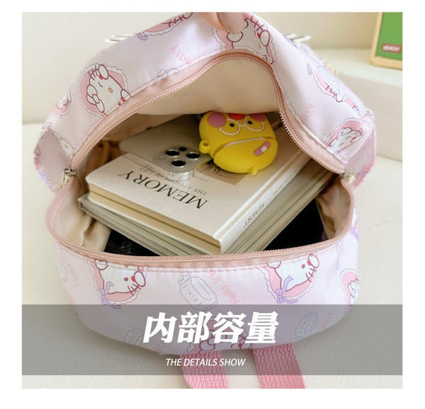 Planet Gates Sanrio Kids Schoolbag Backpack Hello Kitty Kuromi Cinnamoroll Printed Oxford Cloth Kindergarten Girl Backpack School Supplies