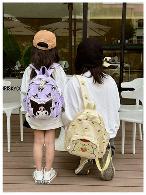 Planet Gates Sanrio Kids Schoolbag Backpack Hello Kitty Kuromi Cinnamoroll Printed Oxford Cloth Kindergarten Girl Backpack School Supplies