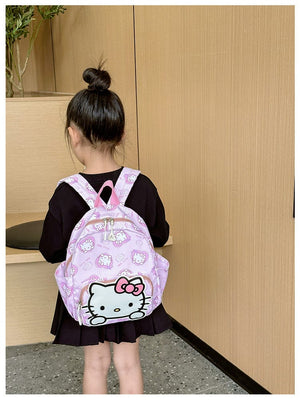 Planet Gates Sanrio Kids Schoolbag Backpack Hello Kitty Kuromi Cinnamoroll Printed Oxford Cloth Kindergarten Girl Backpack School Supplies