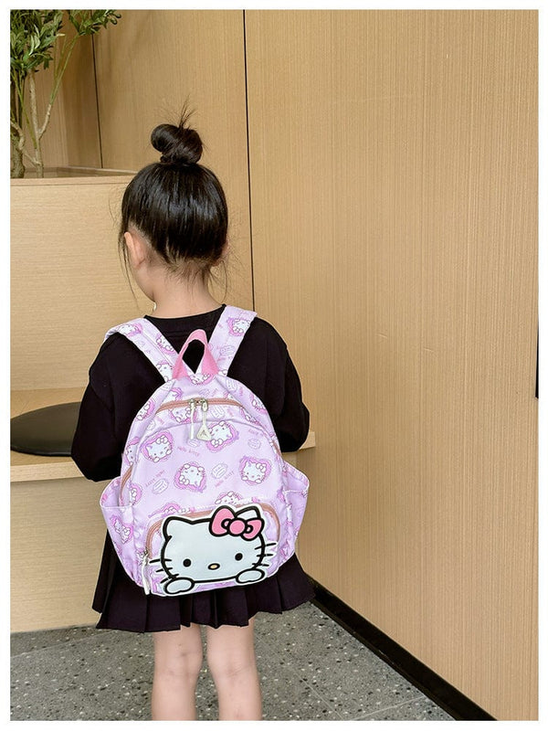 Planet Gates Sanrio Kids Schoolbag Backpack Hello Kitty Kuromi Cinnamoroll Printed Oxford Cloth Kindergarten Girl Backpack School Supplies