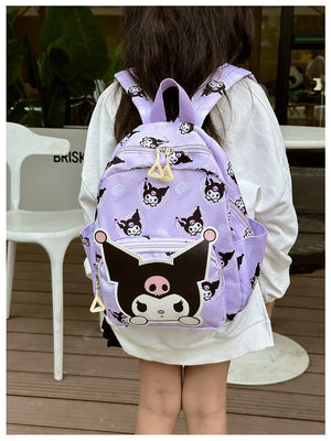 Planet Gates Sanrio Kids Schoolbag Backpack Hello Kitty Kuromi Cinnamoroll Printed Oxford Cloth Kindergarten Girl Backpack School Supplies