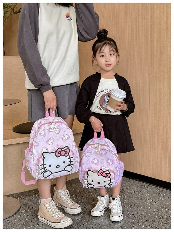 Planet Gates Sanrio Kids Schoolbag Backpack Hello Kitty Kuromi Cinnamoroll Printed Oxford Cloth Kindergarten Girl Backpack School Supplies