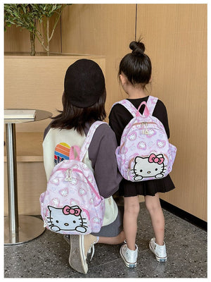 Planet Gates Sanrio Kids Schoolbag Backpack Hello Kitty Kuromi Cinnamoroll Printed Oxford Cloth Kindergarten Girl Backpack School Supplies