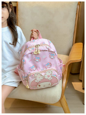 Planet Gates Sanrio Kids Schoolbag Backpack Hello Kitty Kuromi Cinnamoroll Printed Oxford Cloth Kindergarten Girl Backpack School Supplies