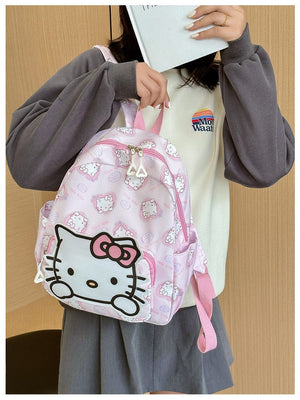 Planet Gates Sanrio Kids Schoolbag Backpack Hello Kitty Kuromi Cinnamoroll Printed Oxford Cloth Kindergarten Girl Backpack School Supplies
