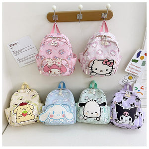 Planet Gates Sanrio Kids Schoolbag Backpack Hello Kitty Kuromi Cinnamoroll Printed Oxford Cloth Kindergarten Girl Backpack School Supplies