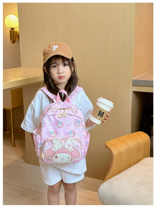 Planet Gates Sanrio Kids Schoolbag Backpack Hello Kitty Kuromi Cinnamoroll Printed Oxford Cloth Kindergarten Girl Backpack School Supplies