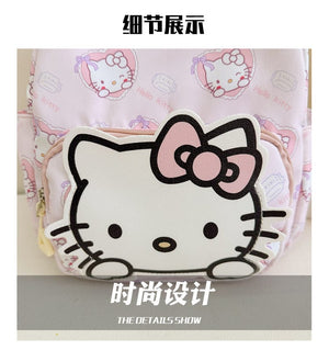 Planet Gates Sanrio Kids Schoolbag Backpack Hello Kitty Kuromi Cinnamoroll Printed Oxford Cloth Kindergarten Girl Backpack School Supplies