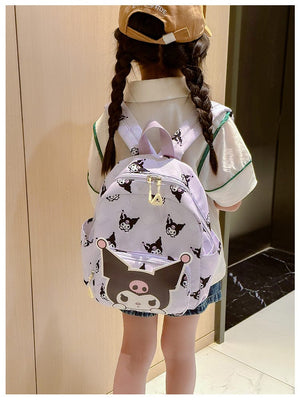 Planet Gates Sanrio Kids Schoolbag Backpack Hello Kitty Kuromi Cinnamoroll Printed Oxford Cloth Kindergarten Girl Backpack School Supplies