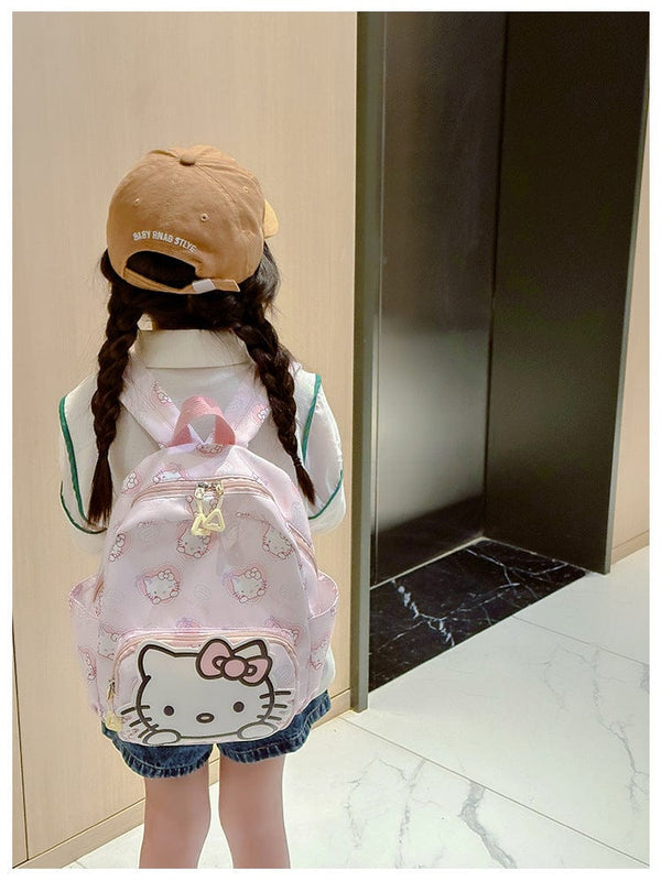 Planet Gates Sanrio Kids Schoolbag Backpack Hello Kitty Kuromi Cinnamoroll Printed Oxford Cloth Kindergarten Girl Backpack School Supplies
