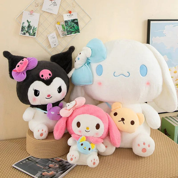 Planet Gates Sanrio Kuromi Plush Dolls 40/50cm kawaii My Melody Cinnamoroll Soft Stuffed animals Anime Figure Pillow Cartoon Decor Kids Toys