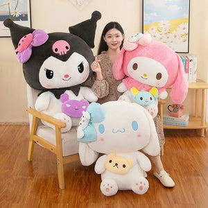 Planet Gates Sanrio Kuromi Plush Dolls 40/50cm kawaii My Melody Cinnamoroll Soft Stuffed animals Anime Figure Pillow Cartoon Decor Kids Toys