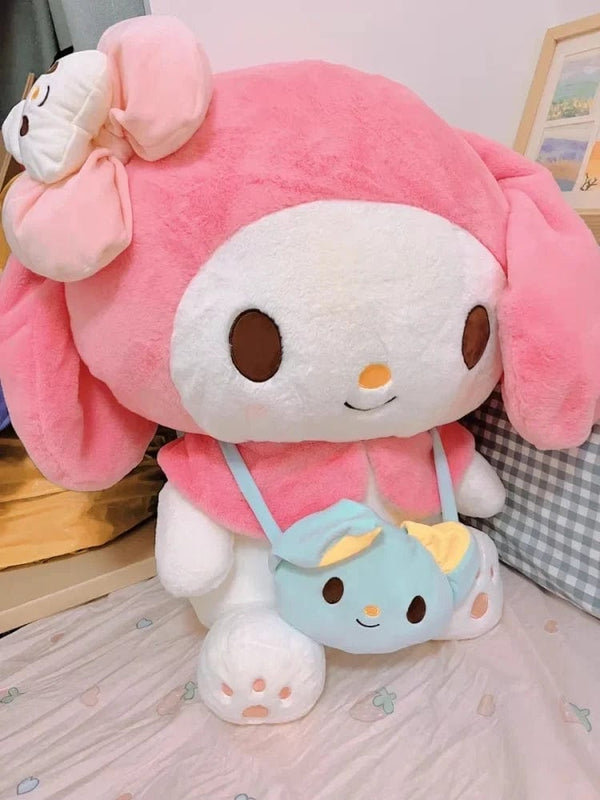 Planet Gates Sanrio Kuromi Plush Dolls 40/50cm kawaii My Melody Cinnamoroll Soft Stuffed animals Anime Figure Pillow Cartoon Decor Kids Toys
