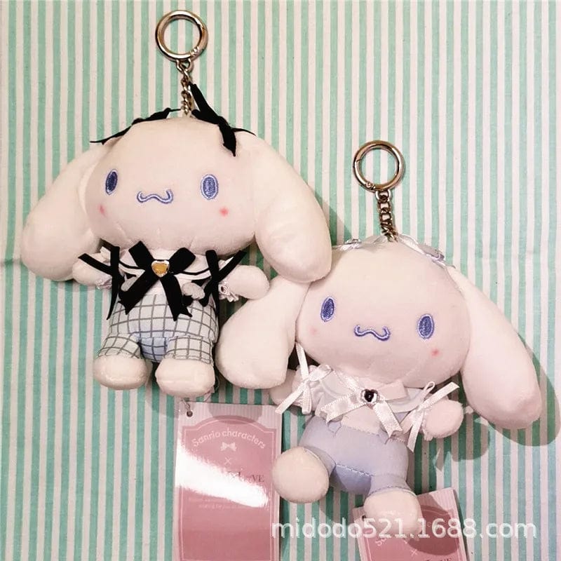 Planet Gates Sanrio Maid Series Kuromi Mymelody Cinnamoroll Plush Toy Doll Backpack Keychain Pendant Girls Birthday Gift