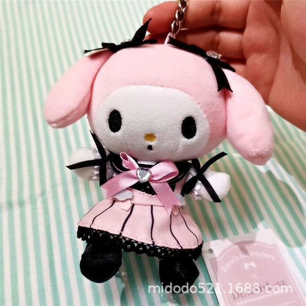 Planet Gates Sanrio Maid Series Kuromi Mymelody Cinnamoroll Plush Toy Doll Backpack Keychain Pendant Girls Birthday Gift