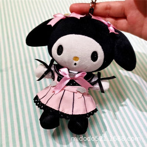 Planet Gates Sanrio Maid Series Kuromi Mymelody Cinnamoroll Plush Toy Doll Backpack Keychain Pendant Girls Birthday Gift
