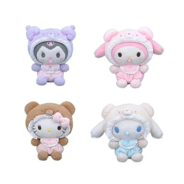Planet Gates Sanrio Plush Toys Kawaii Hello Kitty My Melody Room Decor Kuromi Plushie Cinnamoroll Doll Plush Keychain for Christmas Gifts