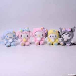 Planet Gates Sanrio Plush Toys Kawaii Hello Kitty My Melody Room Decor Kuromi Plushie Cinnamoroll Doll Plush Keychain for Christmas Gifts