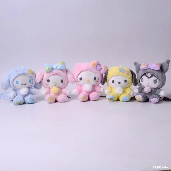 Planet Gates Sanrio Plush Toys Kawaii Hello Kitty My Melody Room Decor Kuromi Plushie Cinnamoroll Doll Plush Keychain for Christmas Gifts
