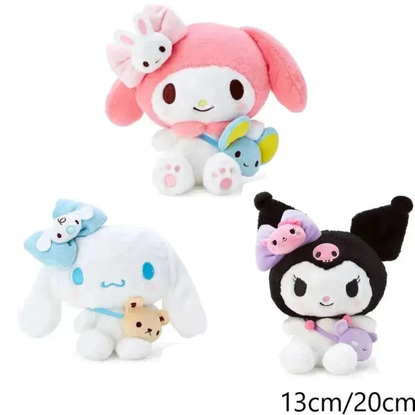 Planet Gates Sanrio Plush Toys Kawaii Hello Kitty My Melody Room Decor Kuromi Plushie Cinnamoroll Doll Plush Keychain for Christmas Gifts
