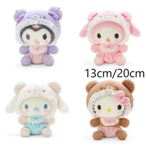 Planet Gates Sanrio Plush Toys Kawaii Hello Kitty My Melody Room Decor Kuromi Plushie Cinnamoroll Doll Plush Keychain for Christmas Gifts