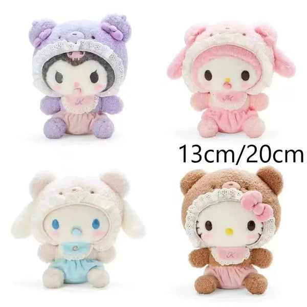 Planet Gates Sanrio Plush Toys Kawaii Hello Kitty My Melody Room Decor Kuromi Plushie Cinnamoroll Doll Plush Keychain for Christmas Gifts