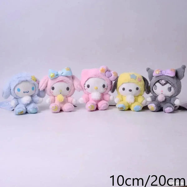 Planet Gates Sanrio Plush Toys Kawaii Hello Kitty My Melody Room Decor Kuromi Plushie Cinnamoroll Doll Plush Keychain for Christmas Gifts