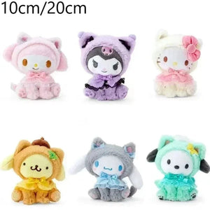 Planet Gates Sanrio Plush Toys Kawaii Hello Kitty My Melody Room Decor Kuromi Plushie Cinnamoroll Doll Plush Keychain for Christmas Gifts