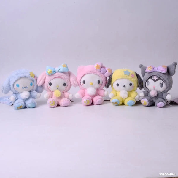 Planet Gates Sanrio Plush Toys Kawaii Hello Kitty My Melody Room Decor Kuromi Plushie Cinnamoroll Doll Plush Keychain for Christmas Gifts
