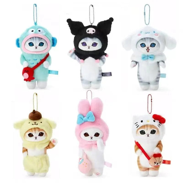 Planet Gates Sanrio Plush Toys Kawaii Hello Kitty My Melody Room Decor Kuromi Plushie Cinnamoroll Doll Plush Keychain for Christmas Gifts