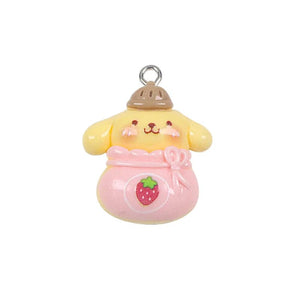 Planet Gates Sanrio Resin Anime Pendant Cute Kuromis Melodys Pochaccos Bright Face Zipper Buckle Pendants DIY Accessories Children's Toy Gift