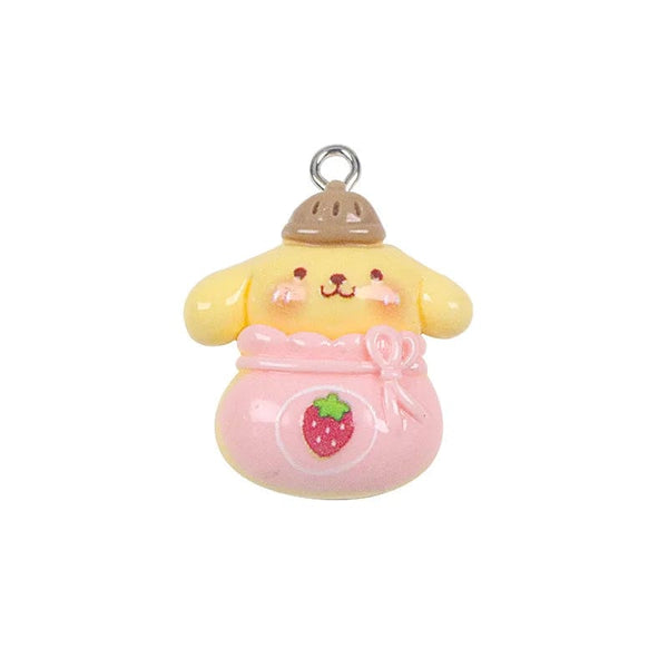 Planet Gates Sanrio Resin Anime Pendant Cute Kuromis Melodys Pochaccos Bright Face Zipper Buckle Pendants DIY Accessories Children's Toy Gift