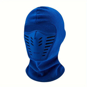 Planet Gates Sapphire 1pc Cycling Warm Face Mask, Electric Motorcycle Neck Cover, Velvet Liner Neck Autumn Winter Mask For Cold Weather
