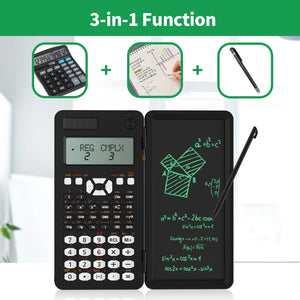 Planet Gates Scientific Calculator With Writing Tablet 991MS 349 Functions Engineering Financial calculator For School Students Office Solar