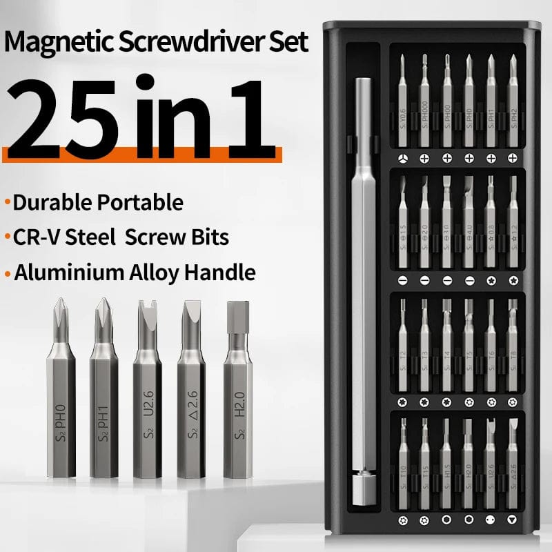Planet Gates Screwdriver 25pcs 25 In 1 Screwdriver Set With Precision Magnetic Multifunctional Household For Smart Home PC Phone Disassembly And Repair Toolbox