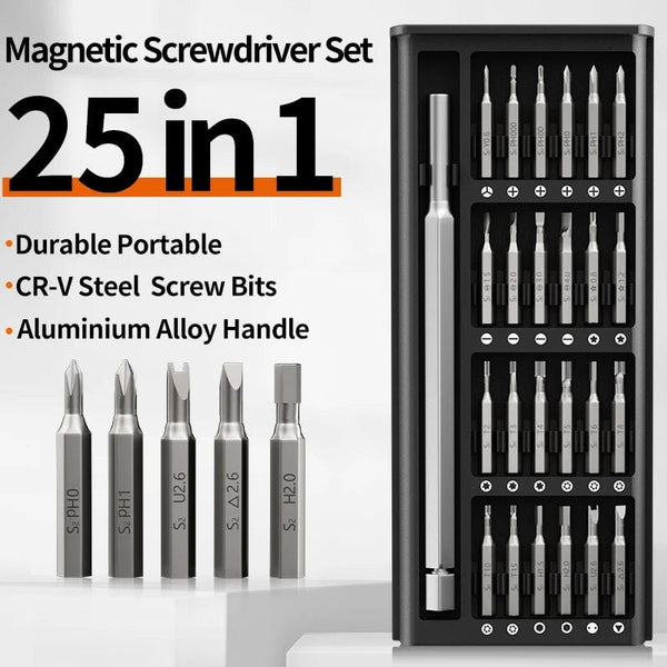 Planet Gates Screwdriver 25pcs 25 In 1 Screwdriver Set With Precision Magnetic Multifunctional Household For Smart Home PC Phone Disassembly And Repair Toolbox