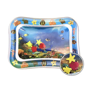 Planet Gates Sea Animal Print Baby Inflatable Play Mat Infant Toy for Newborn Boy Girl Water Entertainment Playing Swimming Games Toys
