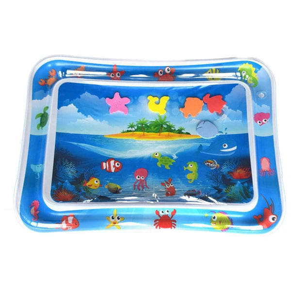 Planet Gates Sea Animal Print Baby Inflatable Play Mat Infant Toy for Newborn Boy Girl Water Entertainment Playing Swimming Games Toys