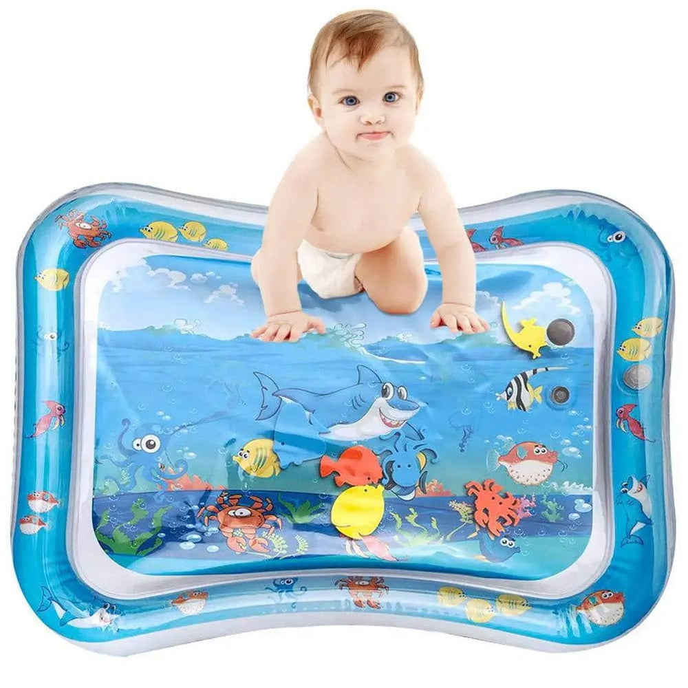 Planet Gates Sea Animal Print Baby Inflatable Play Mat Infant Toy for Newborn Boy Girl Water Entertainment Playing Swimming Games Toys
