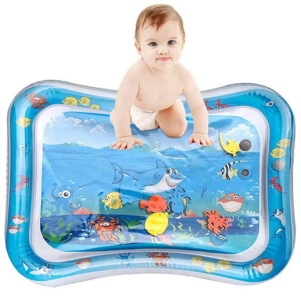 Planet Gates Sea Animal Print Baby Inflatable Play Mat Infant Toy for Newborn Boy Girl Water Entertainment Playing Swimming Games Toys