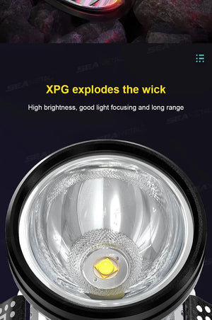 Planet Gates SEAMETAL Portable Work Light Ultra-Bright Head-Mounted Working Light Outdoor Emergency Led Flashlight Fishing Lamp USB Charging