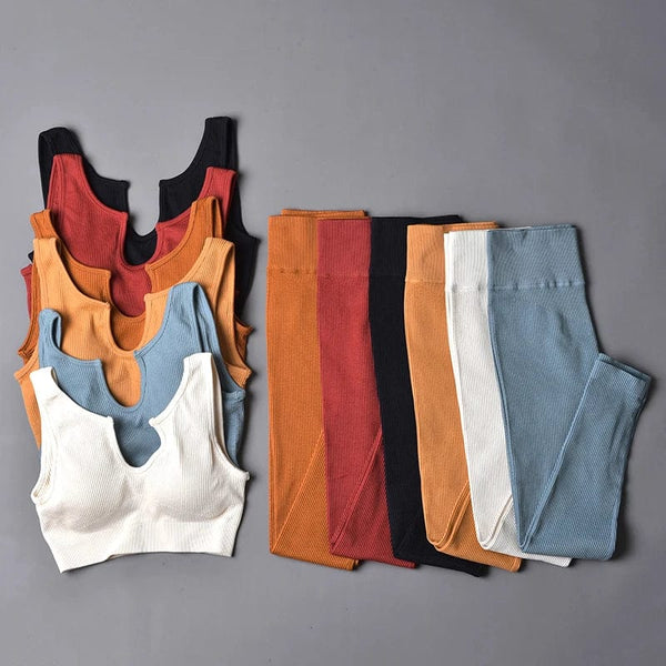 Planet Gates Seamless Sport Suit Yoga Suit Fitness Gym Clothes Women Gym Crop Top Yoga Shirts Bra Leggings Shorts Sportsuit Workout Outfit