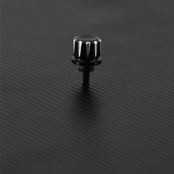 Planet Gates Seat Bolt C Motorcycle Black/Chrome Seat Bolt Tab Screw For Harley Touring Road King Street Glide Softail Dyna Sportster XL Street Bob 96-19