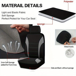 Planet Gates Seat Covers 9pcs Set Car Cushion Auto Accessories Seat Protect Five-Seat Universal Black Gray Blue Red
