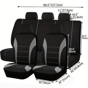 Planet Gates Seat Covers 9pcs Set Car Cushion Auto Accessories Seat Protect Five-Seat Universal Black Gray Blue Red
