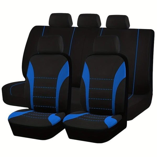Planet Gates Seat Covers 9pcs Set Car Cushion Auto Accessories Seat Protect Five-Seat Universal Black Gray Blue Red