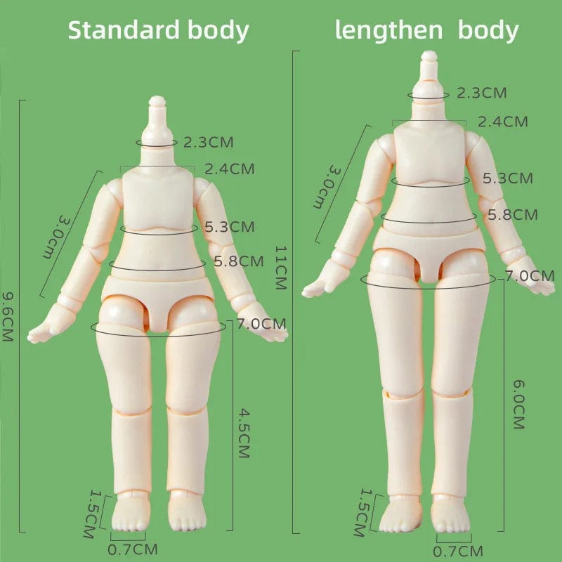 Planet Gates Second Generation Ymy Joint Doll Body Boy Girl Body Toy Replacement Joint Hand Accessories For Obitsu 11, Gsc Head, Ob11,1/12Bjd