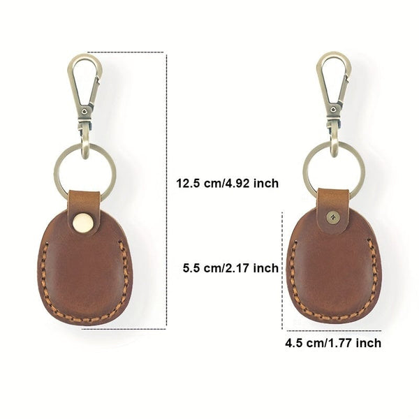 Planet Gates Secure Your Airtags With This Stylish Retro Faux Leather Case + Keychain